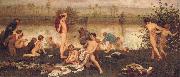Frederick Walker,ARA,RWS The Bathers oil painting on canvas